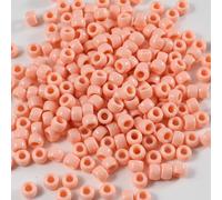 1000 pièces de perles de poney en acrylique 6x9 mm en vrac pour la fabrication de bracelets, colliers, boucles d'oreilles, tresses de cheveux, perles Kandi (orange clair)