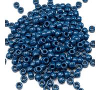 1000 pièces de perles de poney en acrylique 6x9 mm en vrac pour la fabrication de bracelets, colliers, boucles d'oreilles, tresses de cheveux, perles Kandi (violet bleu6)