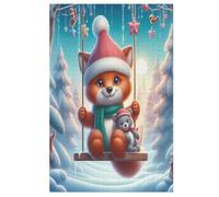 1000 Pièces De Puzzle Animal Renard Puzzles Jeu Cadeaux d'anniversaire Décoratif pour Adultes Et Adolescents 78×53cm