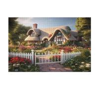 1000 Pièces De Puzzle Chalet Rustique Puzzles Jeu Cadeaux d'anniversaire Décoratif pour Adultes Et Adolescents (75×50cm)
