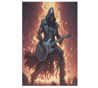 1000 Pièces De Puzzle guitaree Skeleton Man Puzzles Jeu Cadeaux d'anniversaire Décoratif pour Adultes Et Adolescents 78×53cm