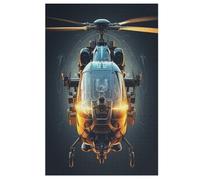 1000 Pièces De Puzzle Hélicoptère Puzzles Jeu Cadeaux d'anniversaire Décoratif pour Adultes Et Adolescents 78×53cm