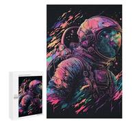 1000 pièces de puzzle pour adolescents Œuvre d'art astronaute vibrante - 7 puzzles pour adultes : analyse des jeux familiaux et défi d'apprentissage logique 1000 pièces