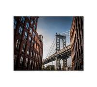 1000 Pièces De Puzzle pour Adultes Puzzle Classique，Pont de Manhattan vu Depuis Une Ruelle étroite, été à New York，Famille Puzzle Ensemble Enfants Famille Puzzle Décompression Jouet pour Adultes-P75