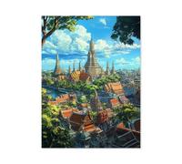1000 Pièces De Puzzle pour Adultes Puzzle Classique，Wat Arun à Bangkok, Thaïlande，Famille Puzzle Ensemble Enfants Famille Puzzle Décompression Jouet pour Adultes（50x70cm）-Y23