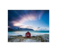 1000 Pièces De Puzzle pour Enfant，cabane sur la côte Atlantique，Jouets Jeux Amusants Papier Grand Cadeau Éducatif pour Les Enfants（38x26cm）-E80