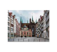 1000 Pièces De Puzzle pour Enfant，Église Sainte-Marie de Dantzig (Gdańsk)，Jouets Jeux Amusants Papier Grand Cadeau Éducatif pour Les Enfants（38x26cm）-AY76