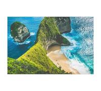 1000 Pièces De Puzzle pour Enfant，Plage de Kelingking sur l’île de Nusa Penida, Bali, Indonésie，Jouets Jeux Amusants Papier Grand Cadeau Éducatif pour Les Enfants（50x70cm）-T60