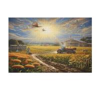 1000 Pièces De Puzzle ranchs Puzzles Jeu Cadeaux d'anniversaire Décoratif pour Adultes Et Adolescents （75×50cm）