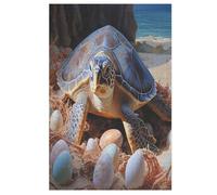 1000 Pièces De Puzzle Tortue de Mers Puzzles Jeu Cadeaux d'anniversaire Décoratif pour Adultes Et Adolescents （78×53cm）