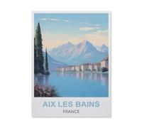 1000 Pièces De Puzzles en Papier，Aix-Les-Bains France，Jeu De Jouets pour Enfants Adultes - Classique Dessin Puzzle Occasionnel Éducation（38x26cm）-EP85