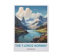 1000 Pièces De Puzzles en Papier，Fjords Norvège Norvège，Jeu De Jouets pour Enfants Adultes - Classique Dessin Puzzle Occasionnel Éducation（50x70cm）-IC56