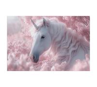 1000 Pièces De Puzzles en Papier，Une Licorne dans Une ruée de Fleurs，Jeu De Jouets pour Enfants Adultes - Classique Dessin Puzzle Occasionnel Éducation（38x26cm）-AK88