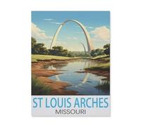 1000 Pièces De Puzzles pour Adultes Et Enfants，Arches de St Louis Missouri，Jouet De Jeu Familial | Jeu Éducatif | Décoration Murale À La Maison | Choix De Cadeaux（50x70cm）-FK11