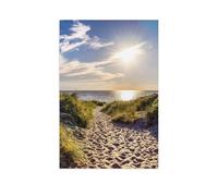 1000 Pièces De Puzzles pour Adultes Et Enfants，Chemin de Sable vers la mer sur la Plage Ouest，Jouet De Jeu Familial | Jeu Éducatif | Décoration Murale À La Maison | Choix De Cadeaux（38x26cm）-AD8