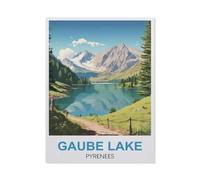 1000 Pièces De Puzzles pour Adultes Et Enfants，Lac de Gaube Pyrénées，Jouet De Jeu Familial | Jeu Éducatif | Décoration Murale À La Maison | Choix De Cadeaux（50x70cm）-GO71