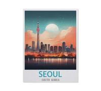 1000 Pièces De Puzzles pour Adultes Et Enfants，Seoul Corée du Sud，Jouet De Jeu Familial | Jeu Éducatif | Décoration Murale À La Maison | Choix De Cadeaux（75x50cm）-EY31