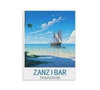 1000 Pièces De Puzzles pour Adultes Et Enfants,Zanzibar Tanzanie Affiche Lac,Jouet De Jeu Familial | Jeu Éducatif | Décoration Murale À La Maison | Choix De Cadeaux(50x70cm)-O15