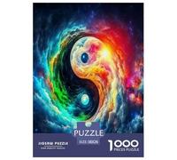 1000 Pièces Diagramme du Taiji Puzzles Jeu De Société Adulte Activités Familiales Stimulantes Nébuleuse de Sept Couleurs Casse-tête Qualité Premium pour Adultes Et Enfants 38x26cm/1000pcs