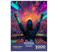 1000 Pièces DJ Papier Puzzle Jeu De Puzzle Pièces Parfaitement Assorties Pic de l'Onde Sonore Puzzles Classiques Qualité Premium pour Adultes 52x38cm/1000pcs