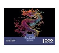 1000 Pièces Dragon Chinois Puzzles Divertissement Créatif Activités Familiales Stimulantes Casse-tête créature Fantaisie Puzzle De Qualité Supérieure pour Adultes 70x50cm/1000pcs