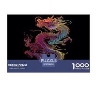 1000 Pièces Dragon Chinois Puzzles Jeu De Puzzle Activités Familiales Stimulantes créature Fantaisie Casse-tête Qualité Premium pour Adultes Et Enffourmis 38x26cm/1000pcs