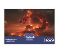 1000 Pièces Dragon Puzzles Jeu De Puzzle Activités Familiales Stimulantes Wyvern Casse-tête Qualité Premium pour Adultes Et Enfants 38x26cm/1000pcs