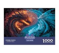 1000 Pièces Dragon Puzzles Jeu De Puzzle Pièces Parfaitement Assorties Qualité Premium Créatures fantastiques Puzzle De Qualité Supérieure pour Adultes 52x38cm/1000pcs