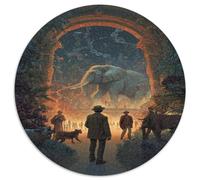 1000 Pièces Éléphant Papier Puzzle Jeu De Puzzle Pièces Parfaitement Assorties Paradis Mystérieux Casse-tête Qualité Premium pour Adultes Et Enfants 1000pcs (67.5x67.5cm)