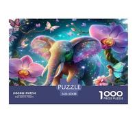 1000 Pièces éléphant Puzzles Divertissement Créatif Pièces Parfaitement Assorties Faune Sauvage Casse-tête Qualité Premium pour Adultes 52x38cm/1000pcs