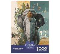 1000 Pièces Éléphant Puzzles Jeu De Société Adulte Activités Familiales Stimulantes Qualité Premium Animal Sauvage Puzzle De Qualité Supérieure pour Adultes 52x38cm/1000pcs