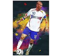 1000 pièces en Bois Puzzle Joueur International Zinedine Zidane Sports Enfants Adultes Jouets dagogique Jeu Puzzles 1000 Piece 29.5x19.6inch(75x50cm) sans Cadre