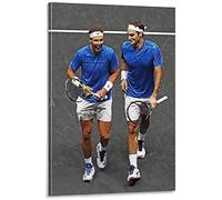 1000 pièces en bois Puzzle Rafael Nadal Roger Federer Toile Art Poster Enfants Adultes Jouets dagogique jeu Puzzles 1000 Piece 29.5x19.6inch(75x50cm) Sans Cadre
