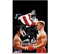 1000 pièces en bois Puzzle Rocky contre Drago Enfants Adultes Jouets dagogique jeu Puzzles 1000 Piece 29.5x19.6inch(75x50cm) Sans Cadre