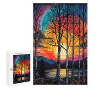 1000 pièces énigmes pour adolescents en verre trempé réflexions du coucher de soleil énigmes pour adolescents : jeux de détente, cadeaux amusants et humoristiques pour réduire le stress 1000 pièces