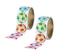 1000 pièces étiquette autocollante de football de couleur arc-en-ciel pour garçons filles cahier bouteille d ' eau trousse à Scrapbooking décoration transferts sportifs décoratifs