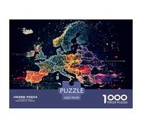 1000 Pièces European Voiturete Puzzles Jeu De Société Adulte Activités Familiales Stimulantes Geographic Type Casse-tête Qualité Premium pour Adultes 70x50cm/1000pcs