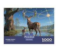 1000 Pièces Faune Sauvage Jeu Éducatif cerf Puzzle Adulte Cadeau Stimulant Puzzle Difficile Illustration - Premium Adultes Et Enfants Dès 14 Ans 70x50cm/1000pcs