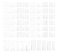 1000 Pièces Faux Ongles Transparents à Coller, Capsules Courtes | Pose Complète, Effet Soigné, Expérience DIY Confortable, Retrait Facile, Lot pour Nail Art et Usage Quotidien