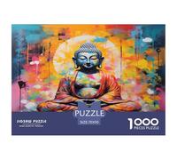 1000 Pièces Figure du Bouddha Puzzles Jeu De Société Adulte Activités Familiales Stimulantes Qualité Premium Bouddhisme Zen Puzzle De Qualité Supérieure pour Adultes 70x50cm/1000pcs