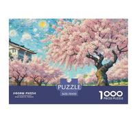 1000 Pièces Fleur de Cerisier Puzzles Jeu De Société Adulte Pièces Parfaitement Assorties Sakura Casse-tête Qualité Premium pour Adultes 70x50cm/1000pcs