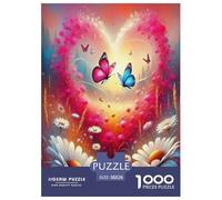 1000 Pièces Fleurs d'amour Puzzle Amusant Jeu De Puzzle Activités Familiales Stimulantes Belle Casse-tête Qualité Premium pour Adultes 38x26cm/1000pcs