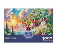 1000 Pièces Fuchsie Hybride Puzzles Jeu De Puzzle Activités Familiales Stimulantes Casse-tête Fleur Puzzle De Qualité Supérieure pour Adultes 38x26cm/1000pcs