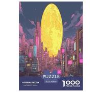 1000 Pièces Future City Beneath The Lune Puzzles Jeu De Puzzle Activités Familiales Stimulantes Casse-tête Funky Planet Puzzle De Qualité Supérieure pour Adultes 70x50cm/1000pcs