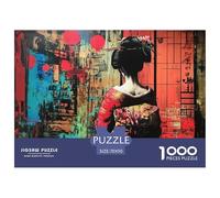 1000 Pièces Graffiti Japonais Puzzles Divertissement Créatif Activités Familiales Stimulantes Art de Rue Casse-tête Qualité Premium pour Adultes 70x50cm/1000pcs