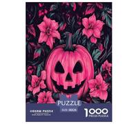 1000 Pièces Halloween Citrouille Puzzles Jeu De Société Adulte Activités Familiales Stimulantes Festival de l'horreur Casse-tête Qualité Premium pour Adultes 38x26cm/1000pcs