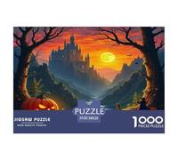 1000 Pièces Halloween Citrouille Puzzles Jeu De Société Adulte Pièces Parfaitement Assorties Festival de l'horreur Puzzles Classiques Qualité Premium pour Adultes 38x26cm/1000pcs