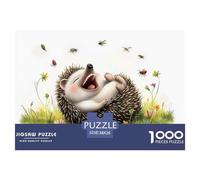 1000 Pièces hérisson Puzzle Amusant Jeu De Société Adulte Activités Familiales Stimulantes Animaux Casse-tête Qualité Premium pour Adultes 38x26cm/1000pcs