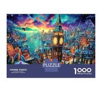 1000 Pièces Iconic City Lights pour Collectionneurs De Puzzles - Papier Recyclé Puzzle D'entraînement De La Concentration London Fantasy & Cadeau De Maison Neuve 38x26cm/1000pcs
