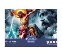 1000 Pièces Jésus - Religion Jeu Éducatif Puzzle Adulte Cadeau Stimulant Puzzle Difficile Activité Familiale Parfaite Parfait pour Les Soirées De Jeu 38x26cm/1000pcs